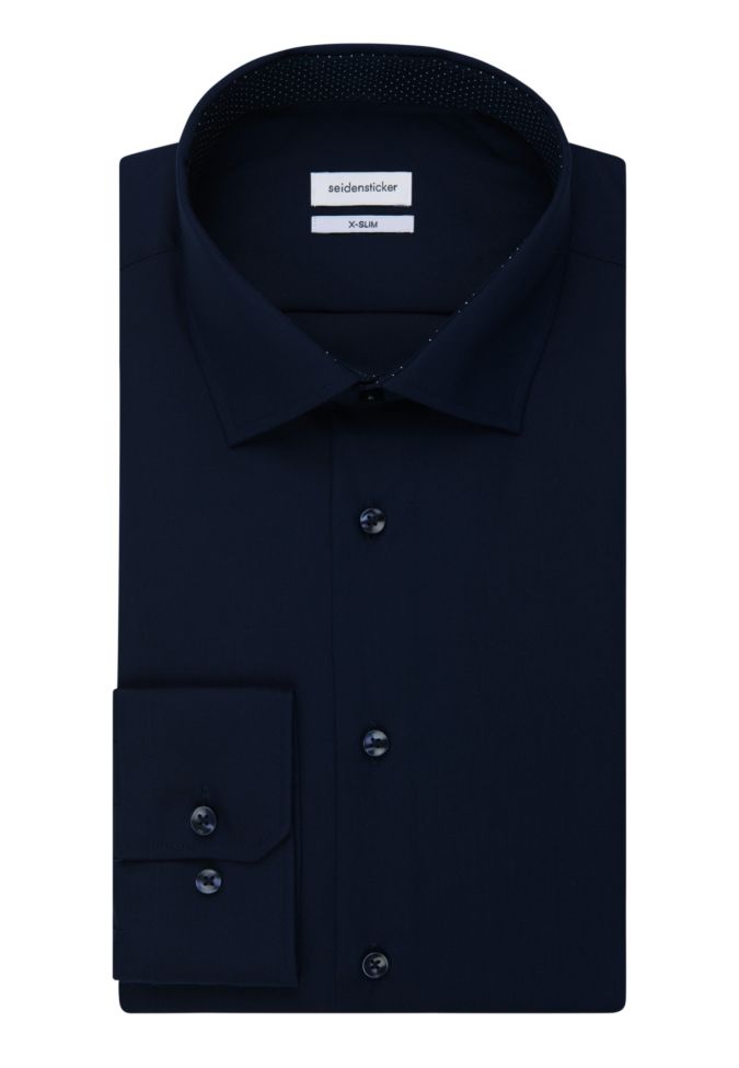 seidensticker Hemd Herren Seidensticker Slim Bügelfreie Einfarbig kragen Italienisch Lange Ärmel