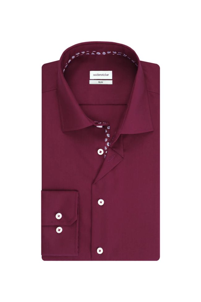 seidensticker Hemd Herren Seidensticker Slim Bügelfreie Einfarbig kragen Italienisch Lange Ärmel