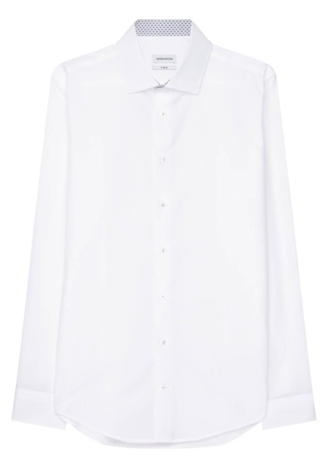 Seidensticker Hemd Herren Seidensticker Slim Bügelfreie Einfarbig Kragen Italienisch Lange Ärmel