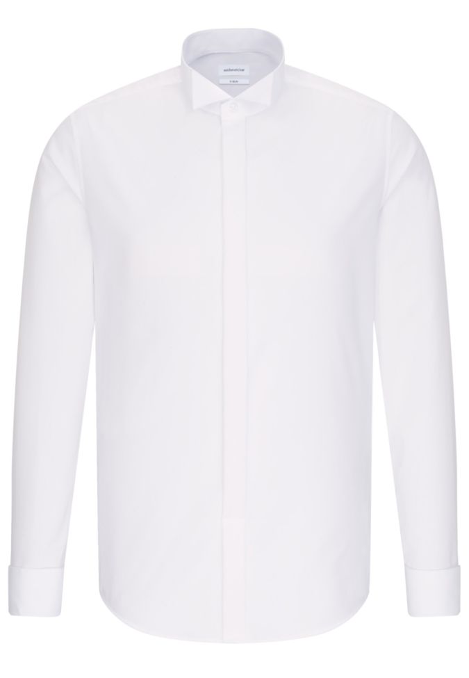 Seidensticker Hemd Herren Seidensticker Slim Bügelfreie Einfarbig Kragen Kläppchenkragen Lange Ärmel