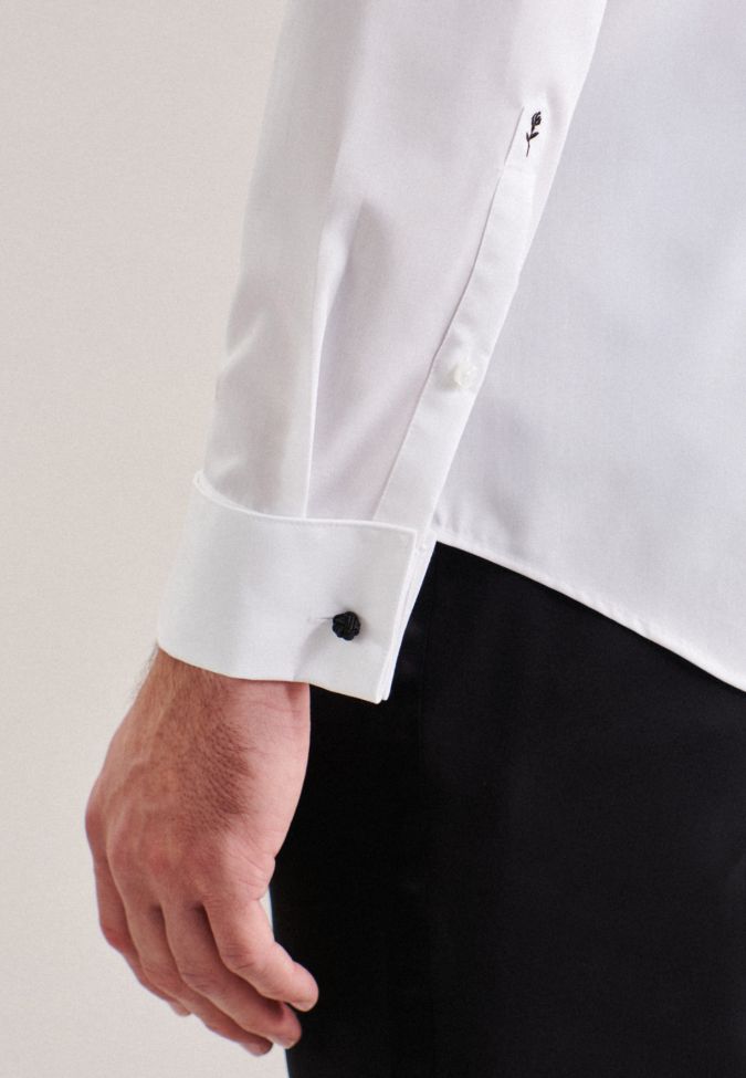 Seidensticker Hemd Herren Seidensticker Slim Bügelfreie Einfarbig Kragen Kläppchenkragen Lange Ärmel