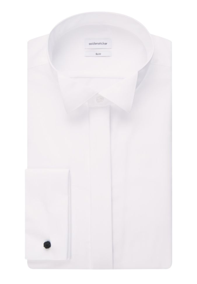 seidensticker Hemd Herren Seidensticker Slim Bügelfreie Einfarbig kragen Kläppchenkragen Lange Ärmel