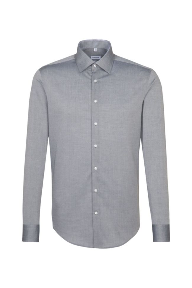 seidensticker Hemd Herren Seidensticker Slim Bügelfreie Einfarbig kragen Italienisch Lange Ärmel