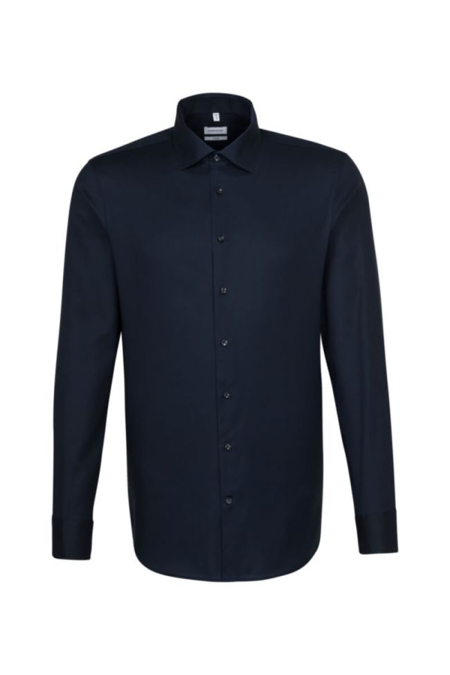 seidensticker Hemd Herren Seidensticker Slim Bügelfreie Einfarbig kragen Italienisch Lange Ärmel