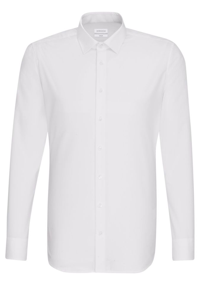 Seidensticker Hemd Herren Seidensticker Slim Bügelfreie Einfarbig Kragen Italienisch Lange Ärmel