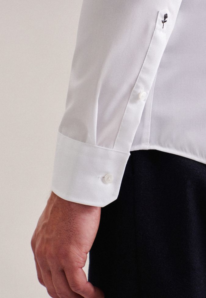 Seidensticker Hemd Herren Seidensticker Slim Bügelfreie Einfarbig Kragen Italienisch Lange Ärmel