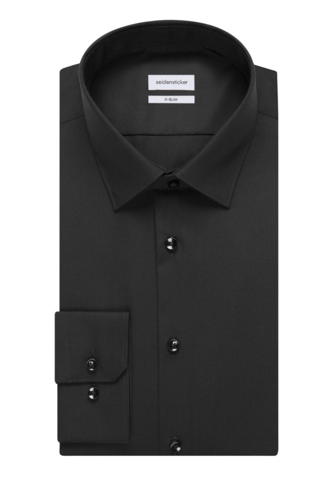 seidensticker Hemd Herren Seidensticker Slim Bügelfreie Einfarbig kragen Italienisch Lange Ärmel