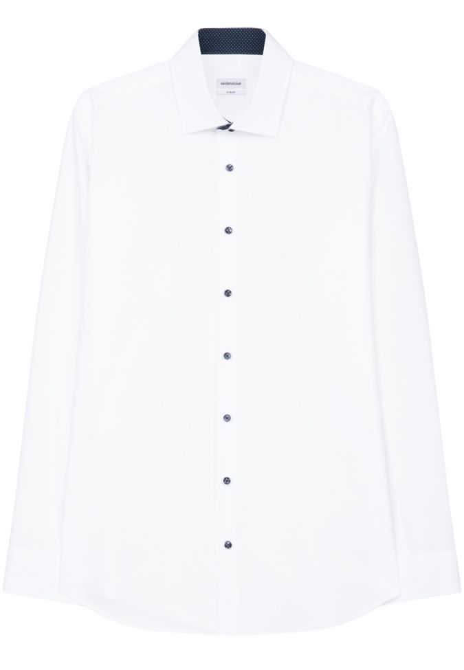 Seidensticker Hemd Herren Seidensticker Slim Bügelfreie Einfarbig Kragen Italienisch Lange Ärmel