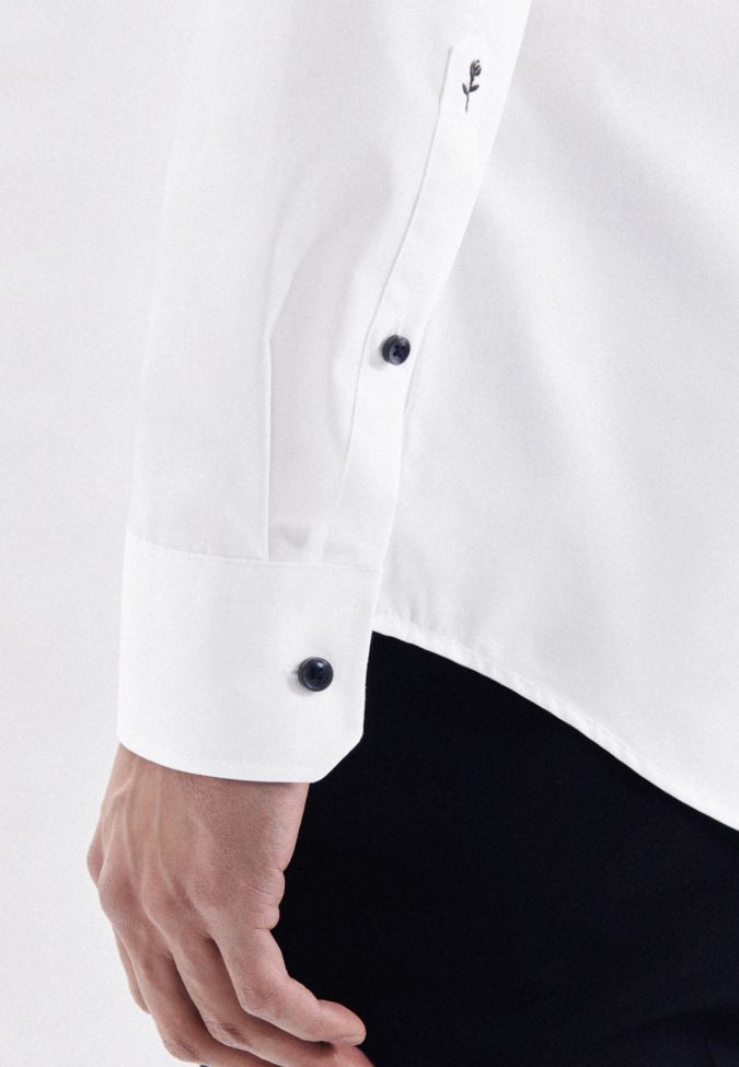 Seidensticker Hemd Herren Seidensticker Slim Bügelfreie Einfarbig Kragen Italienisch Lange Ärmel