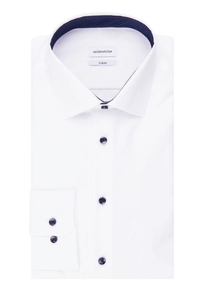 seidensticker Hemd Herren Seidensticker Slim Bügelfreie Einfarbig kragen Italienisch Lange Ärmel