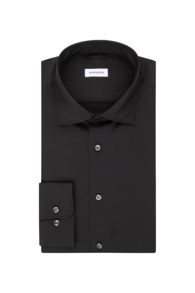 seidensticker Hemd Herren Seidensticker Slim Bügelfreie Einfarbig kragen Italienisch Lange Ärmel