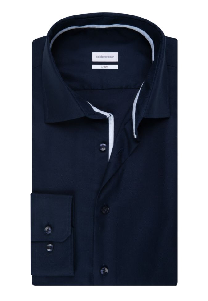 seidensticker Hemd Herren Seidensticker Slim Bügelfreie Einfarbig kragen Italienisch Lange Ärmel
