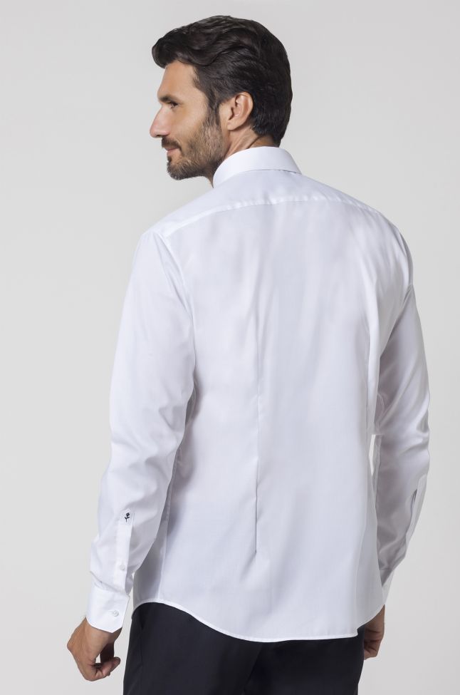 Seidensticker Hemd Herren Seidensticker Slim Bügelfreie Einfarbig 100% Baumwolle Kragen Italienisch Lange Ärmel