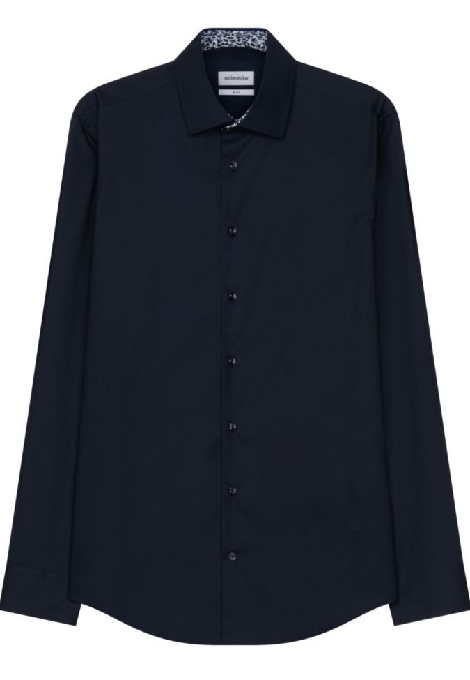 Seidensticker Hemd Herren Seidensticker Slim Bügelfreie Einfarbig Kragen Italienisch Lange Ärmel