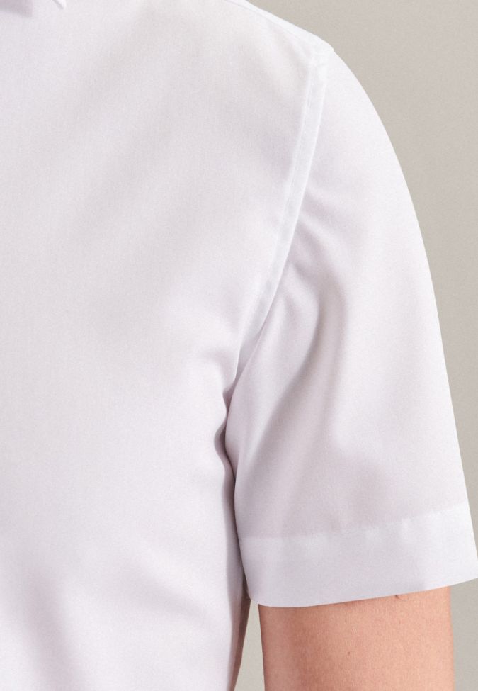 Seidensticker Hemd Herren Seidensticker Slim Bügelfreie Einfarbig Kragen Italienisch Kurze Ärmel