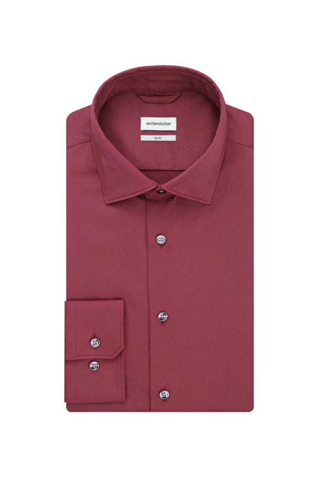 seidensticker Hemd Herren Seidensticker Slim Bügelfreie Einfarbig kragen Italienisch Lange Ärmel