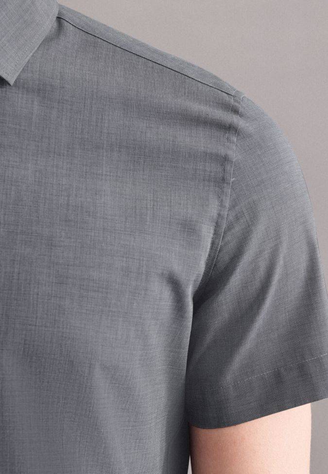 Seidensticker Hemd Herren Seidensticker Slim Bügelfreie Einfarbig Kragen Italienisch Kurze Ärmel