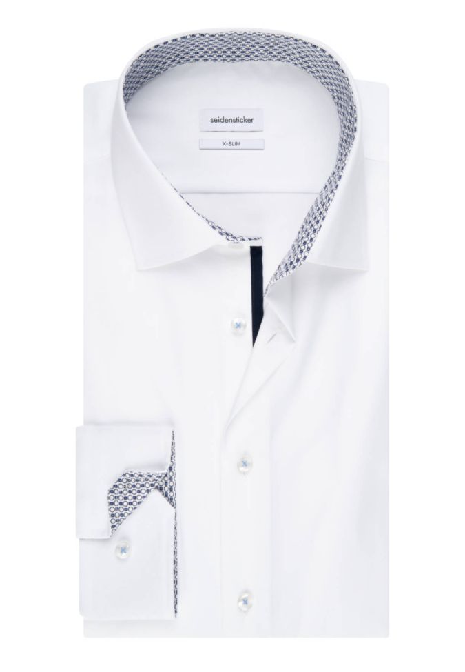 seidensticker Hemd Herren Seidensticker Slim Bügelfreie Einfarbig kragen Italienisch Lange Ärmel