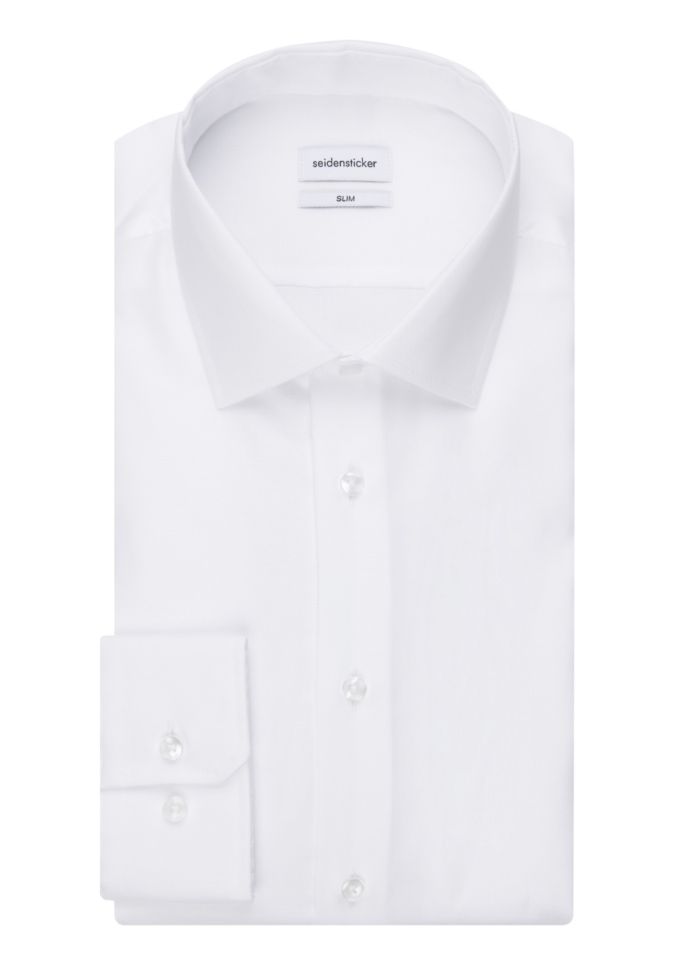 seidensticker Hemd Herren Seidensticker Slim Bügelfreie Einfarbig kragen Italienisch Lange Ärmel