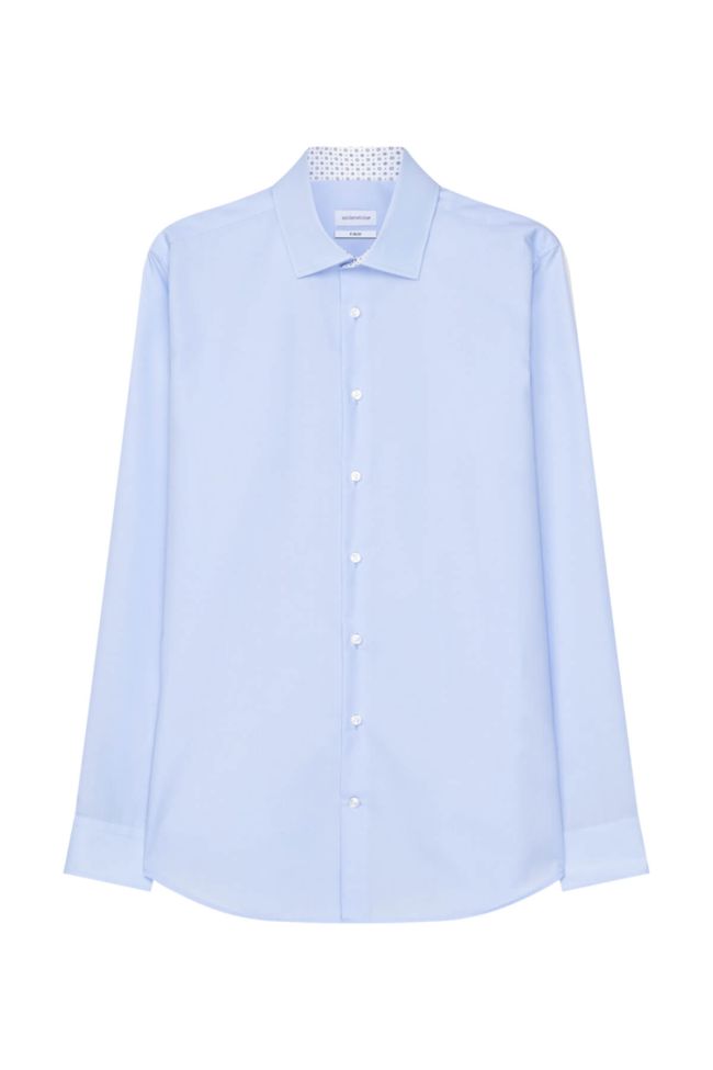 seidensticker Hemd Herren Seidensticker Slim Bügelfreie Einfarbig kragen Italienisch Lange Ärmel