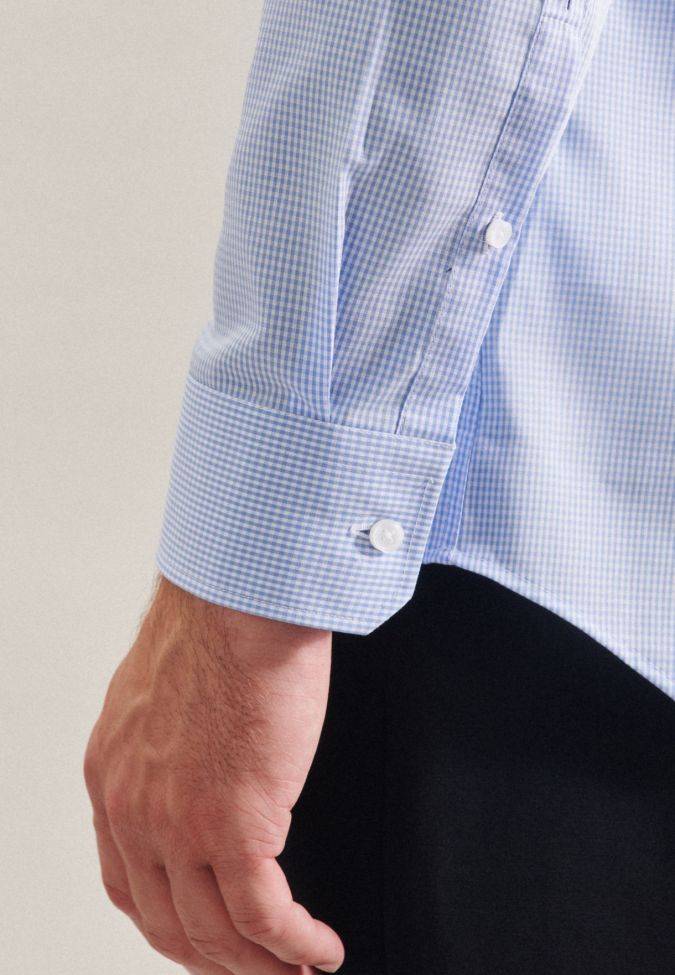 Seidensticker Hemd Herren Seidensticker Slim Bügelfreie Karo Kragen Italienisch Lange Ärmel