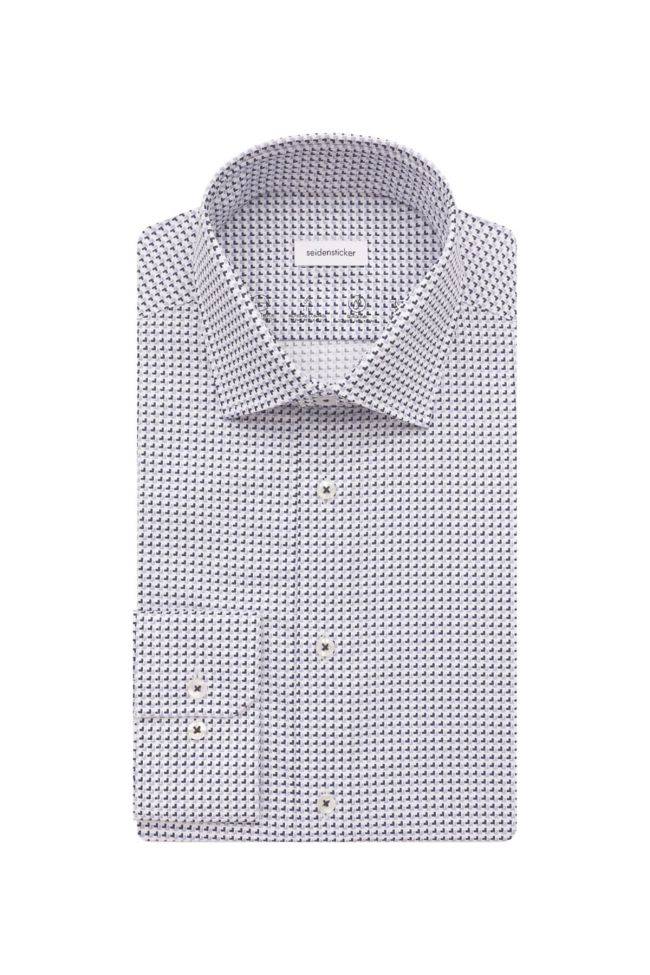 seidensticker Hemd Herren Seidensticker Slim Bügelfreie Muster kragen Italienisch Lange Ärmel