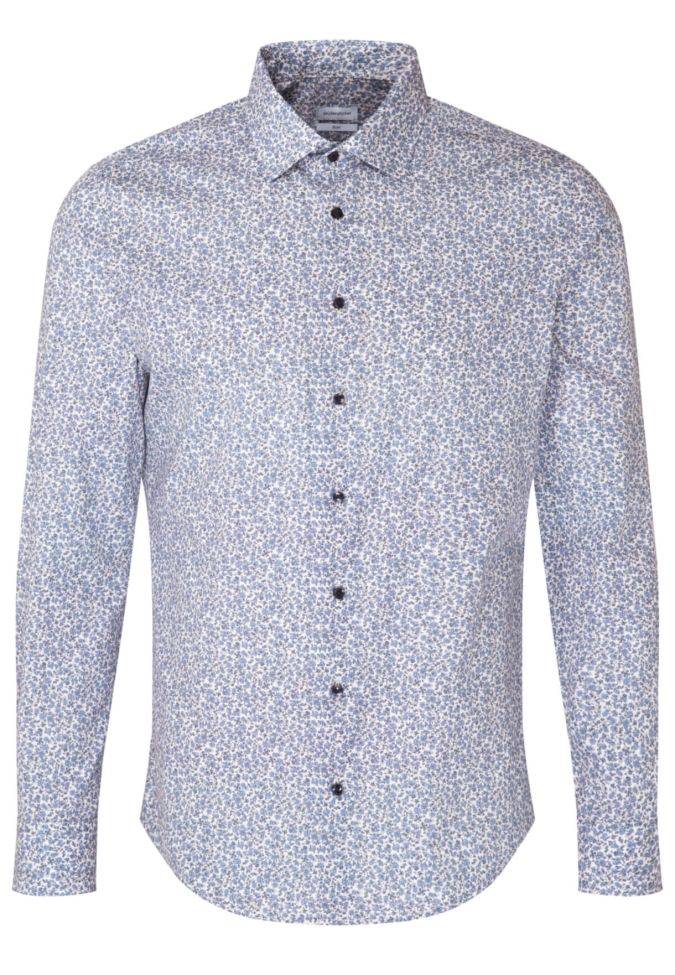 Seidensticker Hemd Herren Seidensticker Slim Bügelfreie Muster Kragen Italienisch Lange Ärmel