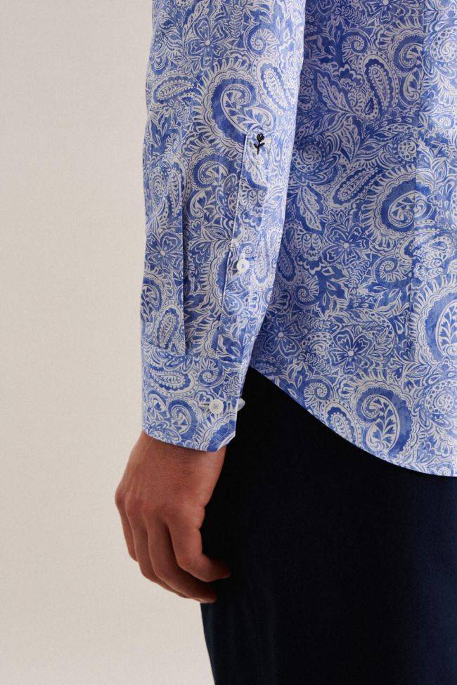 Seidensticker Hemd Herren Seidensticker Slim Bügelfreie Muster Kragen Italienisch Lange Ärmel