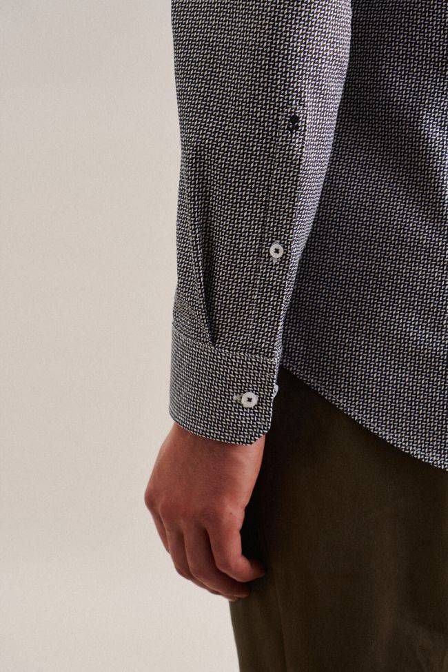 Seidensticker Hemd Herren Seidensticker Slim Bügelfreie Muster Kragen Italienisch Lange Ärmel