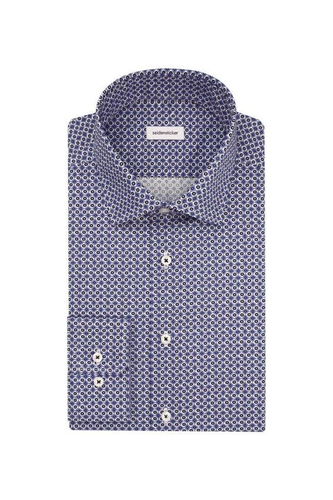 seidensticker Hemd Herren Seidensticker Slim Bügelfreie Muster kragen Italienisch Lange Ärmel