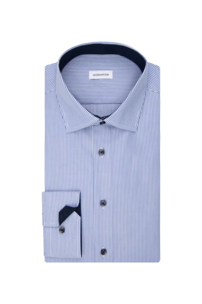 seidensticker Hemd Herren Seidensticker Slim Bügelfreie Streifen kragen Italienisch Lange Ärmel