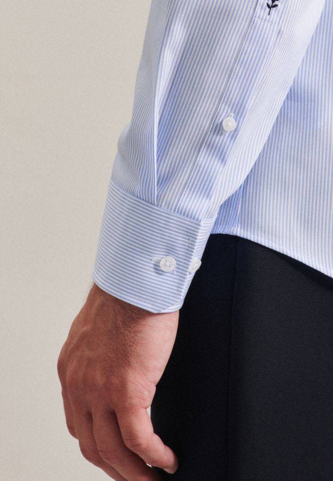 Seidensticker Hemd Herren Seidensticker Slim Bügelfreie Streifen Kragen Italienisch Lange Ärmel