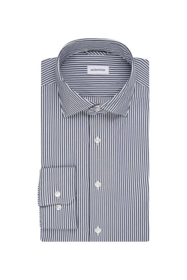 seidensticker Hemd Herren Seidensticker Slim Bügelfreie Streifen kragen Italienisch Lange Ärmel