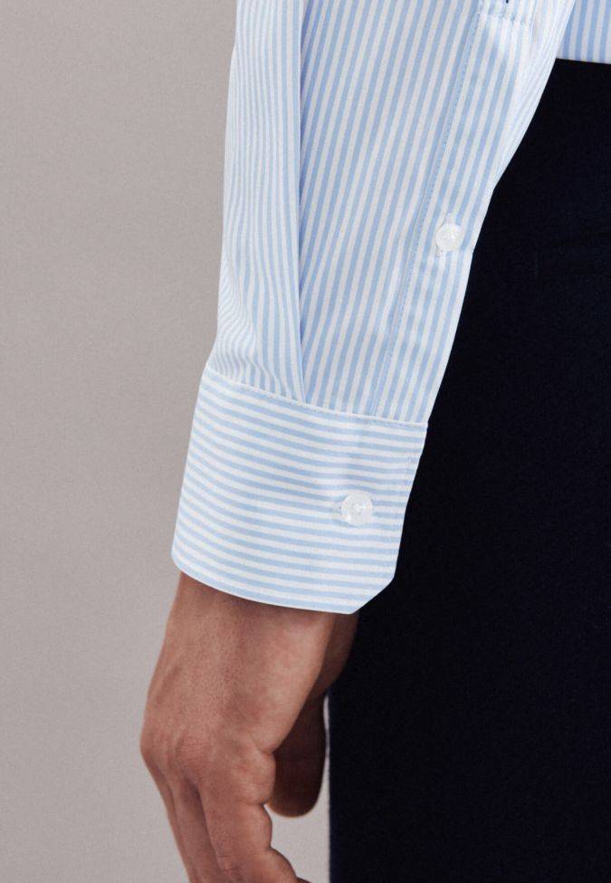 Seidensticker Hemd Herren Seidensticker Slim Bügelfreie Streifen Kragen Italienisch Lange Ärmel