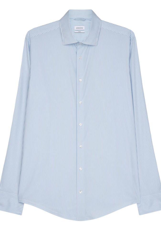 Seidensticker Hemd Herren Seidensticker Slim Bügelfreie Streifen Kragen Italienisch Lange Ärmel