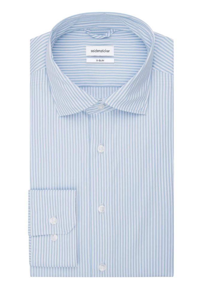 seidensticker Hemd Herren Seidensticker Slim Bügelfreie Streifen kragen Italienisch Lange Ärmel