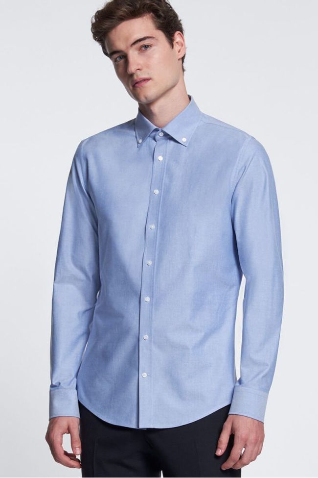 Seidensticker Hemd Herren Seidensticker Slim Einfarbig Kragen Button-Down Lange Ärmel
