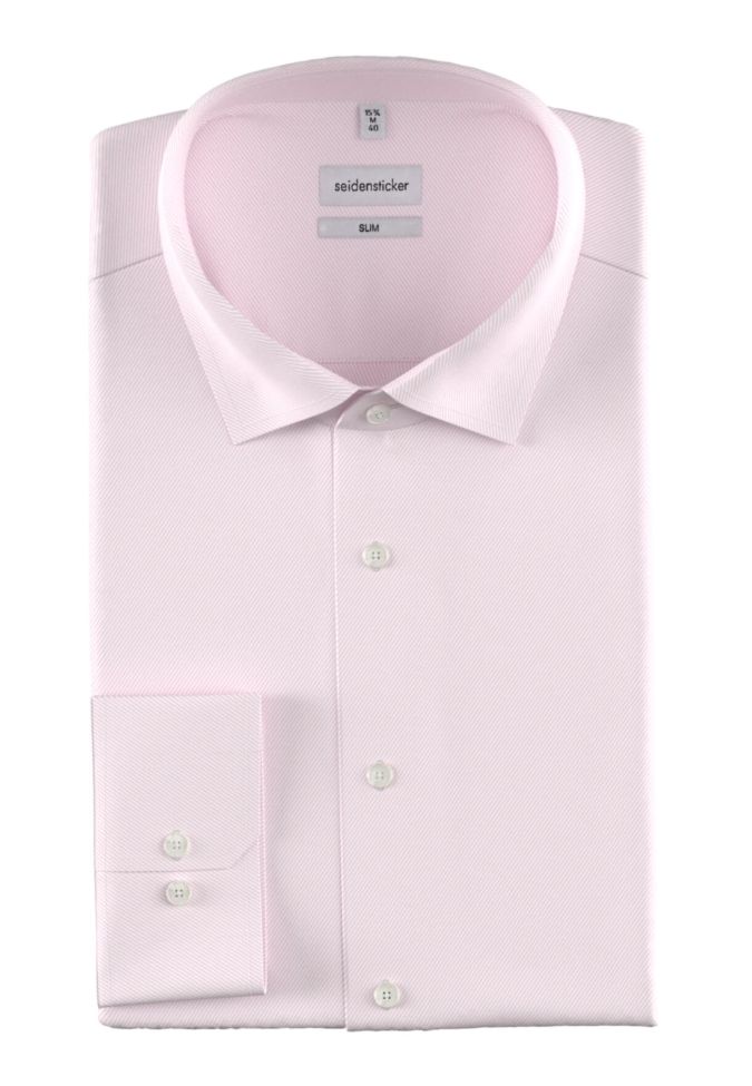 seidensticker Hemd Herren Seidensticker Slim Einfarbig kragen Italienisch Lange Ärmel