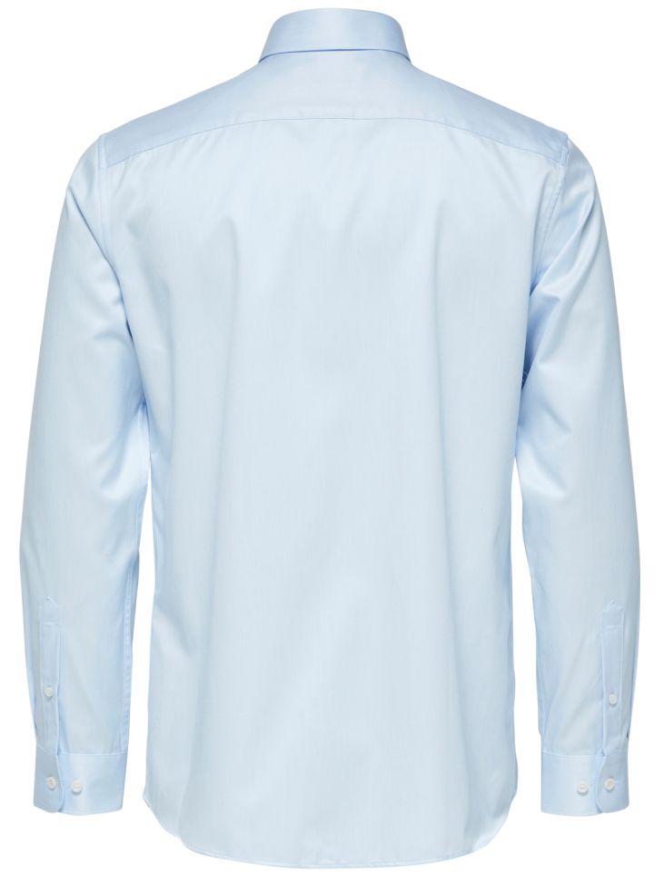 Selected Hemd Herren Selected Regular Einfarbig Kragen Italienisch Lange Ärmel