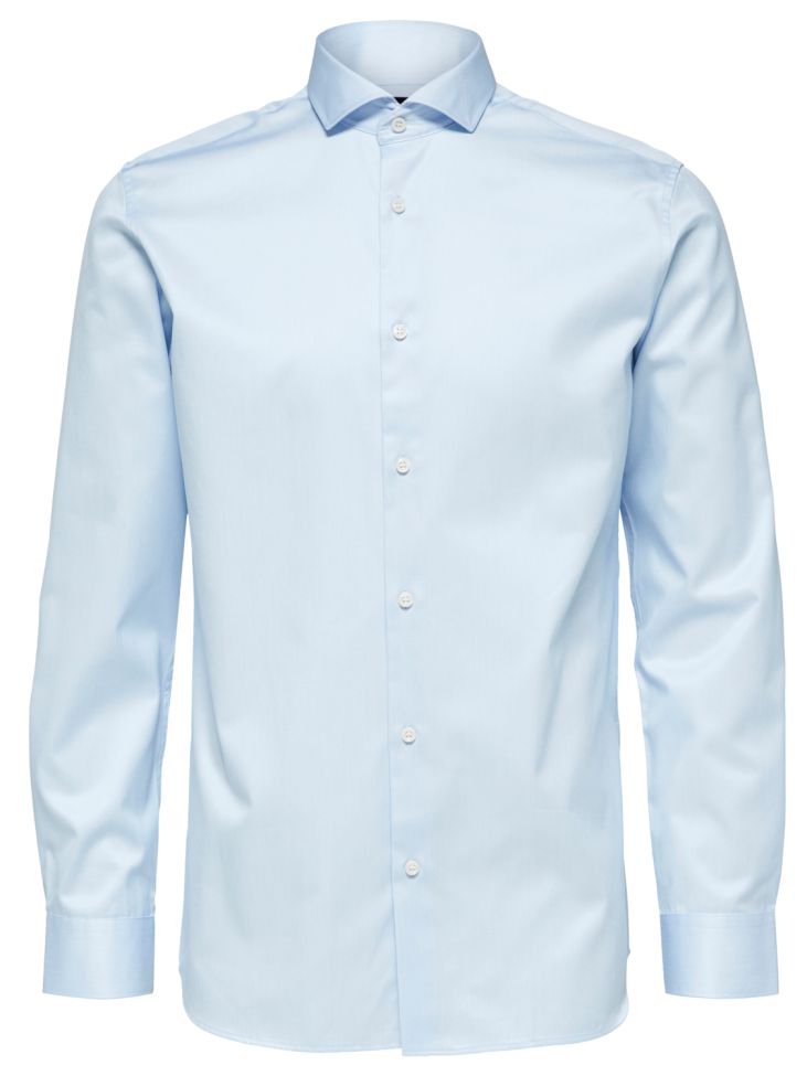 selected Hemd Herren Selected Regular Einfarbig kragen Italienisch Lange Ärmel