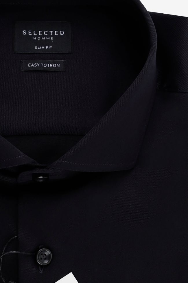 Selected Hemd Herren Selected Slim Einfarbig 100% Baumwolle Kragen Französisch Lange Ärmel