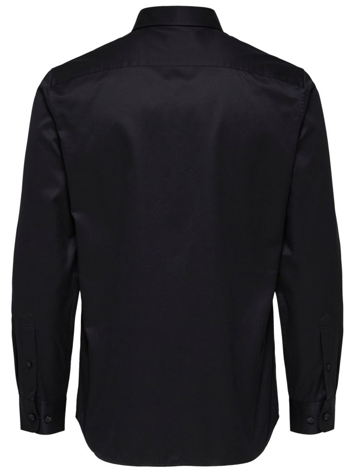 Selected Hemd Herren Selected Slim Einfarbig Kragen Italienisch Lange Ärmel