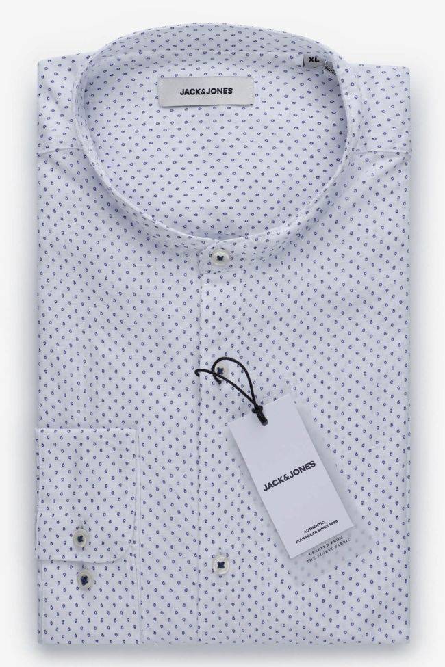 selected Hemd Herren Selected Slim Halb Unifarben 90% Baumwolle 10% Leinen kragen Mandarinkragen Lange Ärmel
