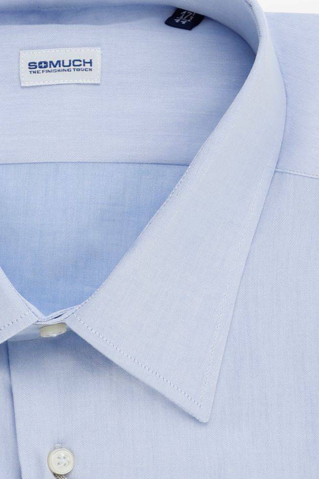 Somuch Hemd Herren SOMUCH Regular Einfarbig 100% Baumwolle Kragen Italienisch Lange Ärmel