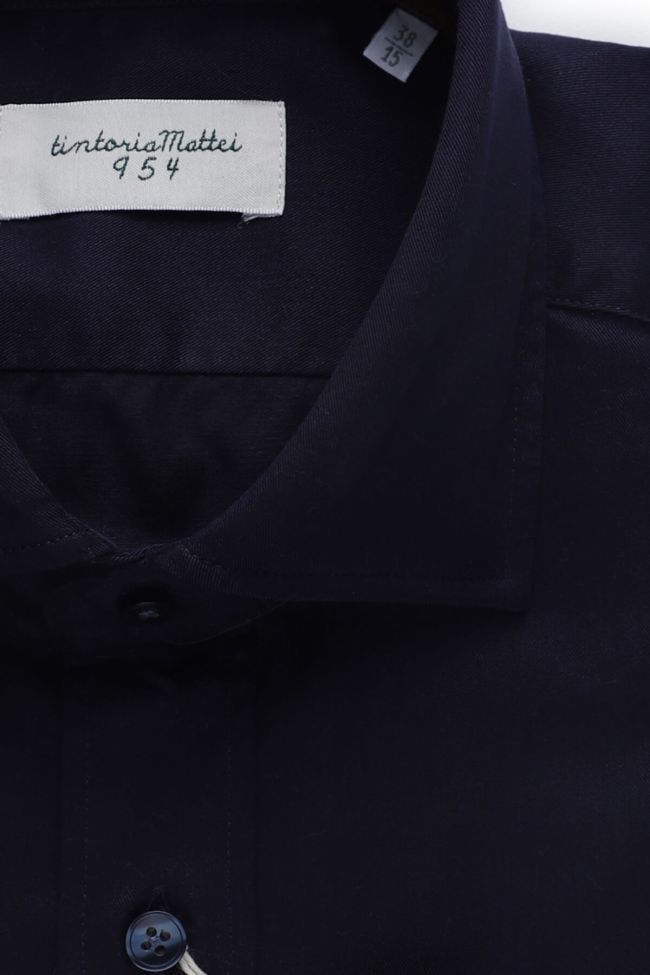 Tintoria Mattei Hemd Herren Tintoria Mattei Regular Einfarbig 100% Baumwolle Kragen Französisch Lange Ärmel