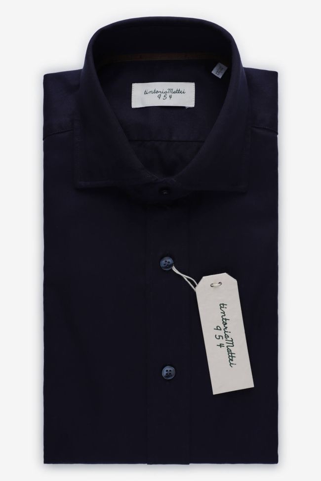tintoria mattei Hemd Herren Tintoria Mattei Regular Einfarbig 100% Baumwolle kragen Französisch Lange Ärmel
