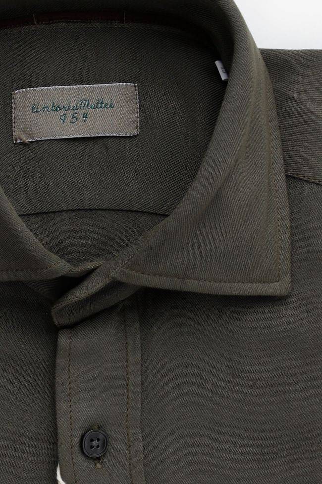 Tintoria Mattei Hemd Herren Tintoria Mattei Regular Einfarbig 100% Viskose Kragen Französisch Lange Ärmel