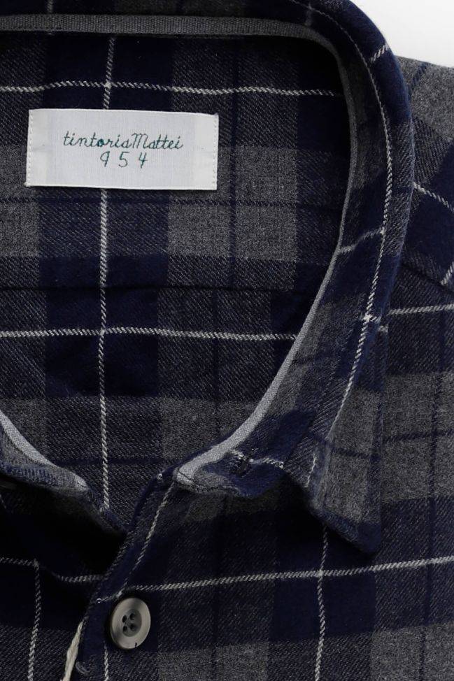 Tintoria Mattei Hemd Herren Tintoria Mattei Regular Karo 100% Baumwolle Kragen Italienisch Lange Ärmel