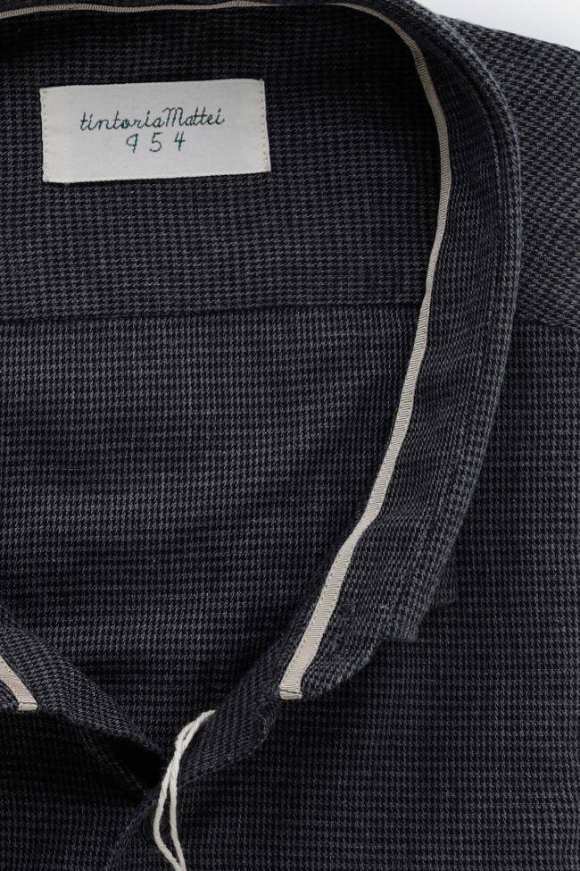 Tintoria Mattei Hemd Herren Tintoria Mattei Slim Halb Unifarben 100% Baumwolle Kragen Französisch Lange Ärmel