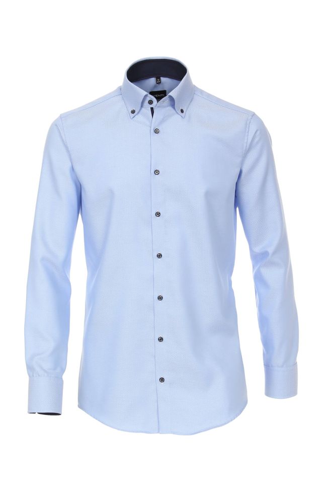 venti Hemd Herren Venti Regular Bügelfreie Einfarbig kragen Button-Down Lange Ärmel